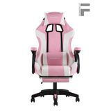 Fashcolle Dynamic Pembe Beyaz Masajlı Oyuncu Koltuğu