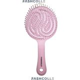 Fashcolle Pembe Üç Boyutlu Oval Saç Fırçası Tek Parça Plastik, Günlük Saç Bakımı için Dolaşmayı Önleyici