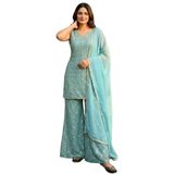 FASHION BAZAR 365 Hint Diwali Giyim Kadın Hazır Giyim Etnik Palazzo Festival Palazzo Takım Elbise 23929