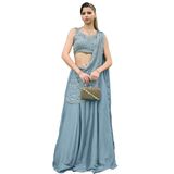 FASHION BAZAR 365 Hint Diwali Kadın Eid Parti Elbisesi Saree 23971 için Etnik Saree Giymeye Hazır