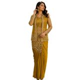 FASHION BAZAR 365 Hint Diwali Kadın Eid Parti Elbisesi Saree 24084 için Etnik Saree Giymeye Hazır