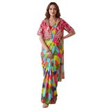 FASHION BAZAR 365 Hint Diwali Kadın Eid Parti Elbisesi Saree 24106 için Etnik Saree Giymeye Hazır