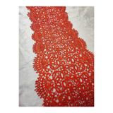FASHİON DANTEL POLYESTER GÜPÜR FİSTO ARA DESEN NAR ÇİÇEĞİ RENGİ 20 CM EN