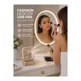 FASHION Desktop USB Fan USB Şarjlı Mini Masaüstü Vantilatör Sessiz Çalışma