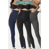 Fashion Form Yüksek Bel Toparlayıcı ve Sıkılaştırıcı Etkili Spor Korse Tayt 3lü Paket
