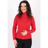 Fashion Friends 23K0288K1 Kadın Balıkçı Yaka Kazak - Kırmızı - XL