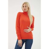 Fashion Friends 23K0780K1 Kadın Balıkçı Yaka Kazak - Oranj - XS