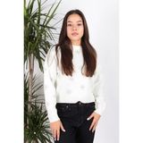 Fashion Friends 24K0268K1 Kadın Desenli Kazak - Ekru - XS