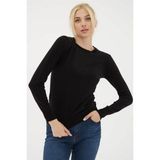 Fashion Friends 24K0777K1 Kadın Bisiklet Yaka Kazak - Siyah