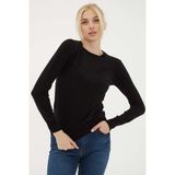 Fashion Friends Fashıon Frıends Kadın Bisiklet Yaka Kazak 25K0777K1 - Siyah