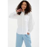 Fashion Friends Fashıon Frıends Kadın Etek Ucu Püsküllü Gömlek 25K0390K1 - Beyaz