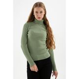 Fashion Friends Fitilli Balıkçı Yaka Kazak Kadın Kazak 23K0288K1 - Çağla - XS