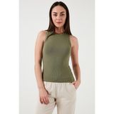 Fashion Friends Fitilli Halter Yaka Atlet Bayan Atlet 26Y0479K1 - Haki - M