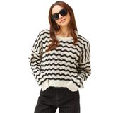 FASHION FRIENDS KADIN AJURLU KAZAK 24K0376K1 SİYAH XL