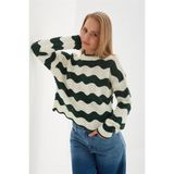 Fashıon Frıends Kadın Ajurlu Kazak 24K0377K1 - Yeşil