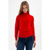 Fashion Friends Kadın Balıkçı Yaka Kazak 23k0401k1 Kırmızı
