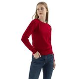Fashion Friends Kadın Bisiklet Yaka Kazak 23K0245K1 Bordo S