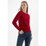 Fashion Friends Kadın Bisiklet Yaka Kazak 23K0245K1 Bordo XS