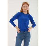 FASHION FRIENDS KADIN BİSİKLET YAKA KAZAK 24K0245K1 SAKS M