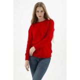 Fashion Friends Kadın Bisiklet Yaka Kazak K0242k1 Kırmızı