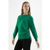Fashion Friends Kadın Bisiklet Yaka Kazak K0242K1 Yeşil XS