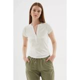 Fashion Friends Kadın Bluz 26Y0494K1 - XL - Ekru