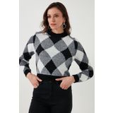 FASHION FRIENDS KADIN DESENLİ KAZAK 24K0194K1 SİYAH M