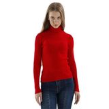 Fashion Friends Kadın Fitilli Balıkçı Yaka Kazak 23K0288K1 Kırmızı L