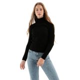Fashion Friends Kadın Fitilli Balıkçı Yaka Kazak 23K0288K1 Siyah XS