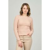 Fashion Friends Kadın Fitilli Bisiklet Yaka Kazak 23K0290K1 Pudra XS