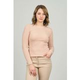 Fashion Friends Kadın Fitilli Bisiklet Yaka Kazak 23K0290K1 Pudra