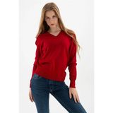 Fashion Friends Kadın Kazak Bordo 23K0244K1 - XS