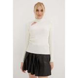 Fashion Friends Kadın Kazak Ekru 23K0167K1 - M