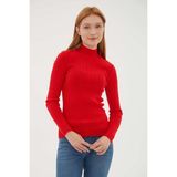 Fashion Friends Kadın Kazak Kırmızı 23K0389K1 - 3XL