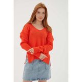 Fashion Friends Kadın Kazak Turuncu 23K0094K1 - L
