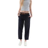 FASHION FRIENDS Kadın Lacivert Boyfriend Pantolon, 34 Beden