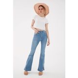 Fashion Friends Kadin Pacasi Yirtmacli Denim Pantolon 23Y-Pnt0298k1