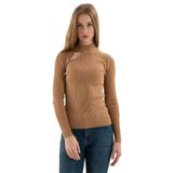 Fashion Friends Kadın Pencere Detaylı Kazak 23K0167K1 Camel S
