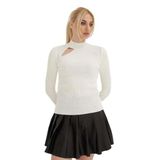 Fashion Friends Kadın Pencere Detaylı Kazak 23K0167K1 Ekru XS