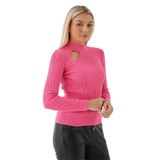 Fashion Friends Kadın Pencere Detaylı Kazak 23K0167K1 Fuşya S