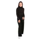 FASHION FRIENDS Kadın Siyah Slim Fit Yüksek Bel Pantolon, M