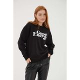 Fashion Friends Kadın Sweatshirt, Siyah, XL Beden
