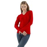 Fashion Friends Kadın V Yaka Kazak 23K0244K1 Kırmızı XS