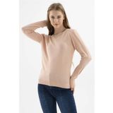 Fashion Friends Kadın V Yaka Kazak 23K0244K1 Pudra S