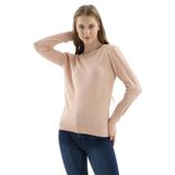 Fashion Friends Kadın V Yaka Kazak 23K0244K1 Pudra XS