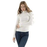 Fashion Friends Kadın Yarım Balıkçı Kazak 23K0389K1 Ekru S