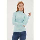 Fashion Friends Kadın Yarım Balıkçı Kazak 23K0389K1 Mint XS