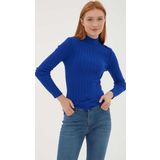 Fashion Friends Kadın Yarım Balıkçı Kazak 23K0389K1 Saks