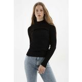 Fashion Friends Kadın Yarım Balıkçı Kazak 23K0389K1 Siyah M
