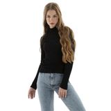 Fashion Friends Kadın Yarım Balıkçı Kazak 23K0389K1 Siyah XL